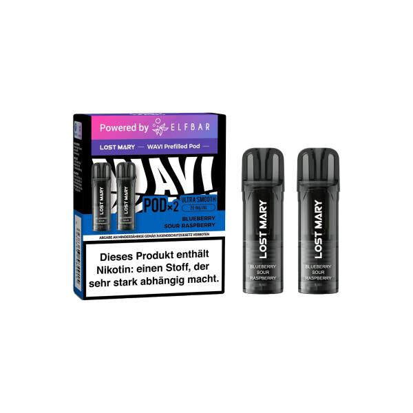 Lost Mary - Prefilled Pods  - Wavi - Blueberry Sour Raspberry - 20 mg - 2 ml - 2 Stk.
