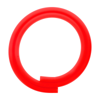 AO - Soft Touch - Silikonschlauch - Rot