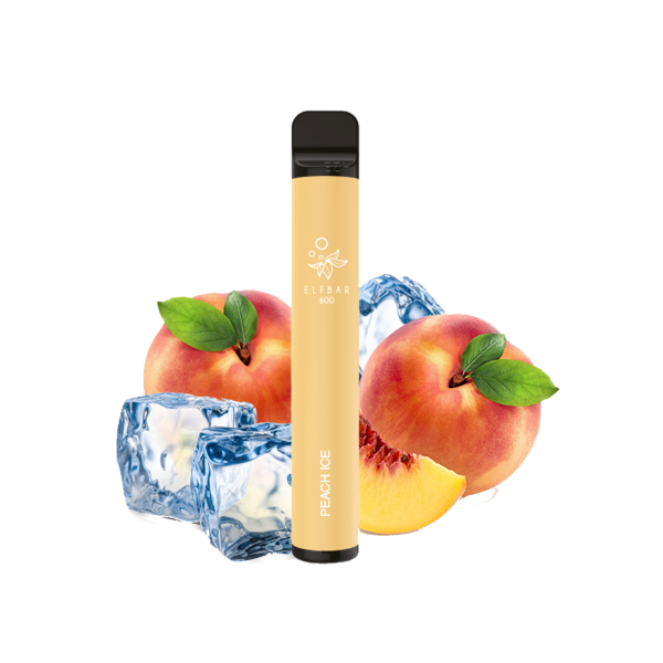 Elf Bar 600 - Peach Ice - E-Zigarette - Vape Stick - 20 mg