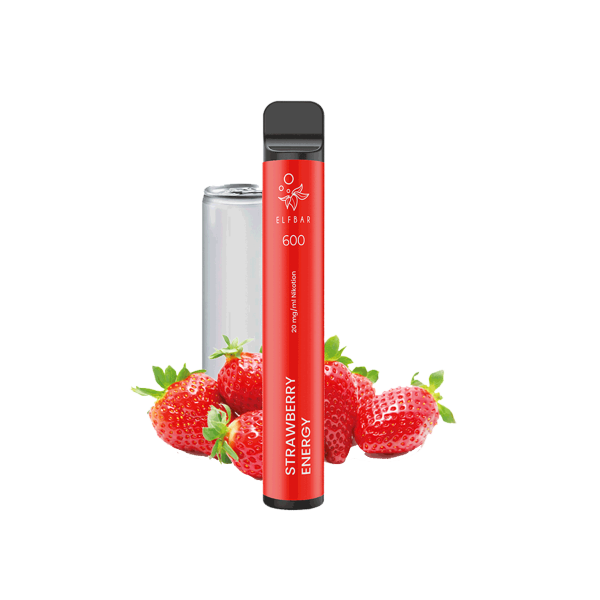 Elf Bar 600 - Strawberry Elfergy - E-Zigarette - Vape Stick - 20 mg