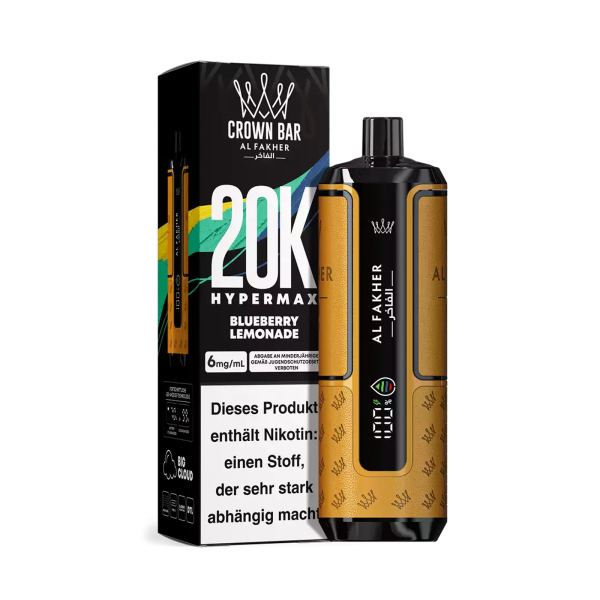 Al Fakher - Crown Bar - Hypermax - 20k - Blueberry Lemonade