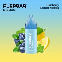 Flerbar - D16000 - Bundle - Blueberry Lemon Ment - 2 ml +...